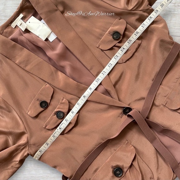 J.Crew NWT RARE silk belted utility jacket *shop@iamwarrior - Picture 8 of 11